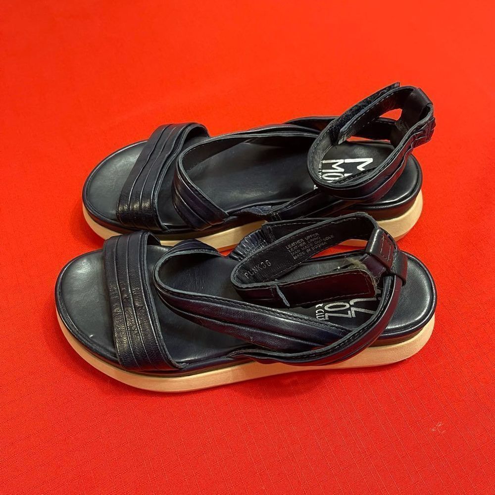 Miz Mooz Punk Navy Blue Leather Sandals Size 36 US 5-5.5 - Picture 4 of 8